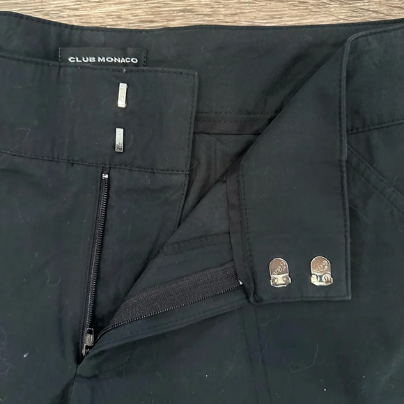 Club Monaco Black Casual Women’s  Pants Dressy Tie Ankle SZ 8 - Picture 2 of 4